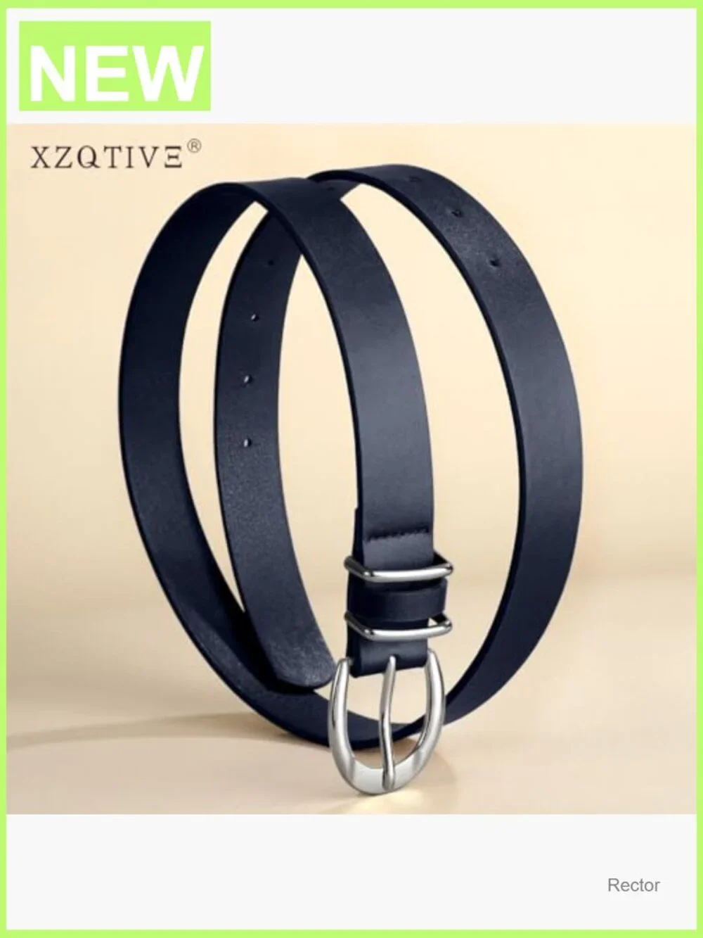 Classic Leather Belt with Double Keeper Loops, Pin Buckle, 1.1 Inch Wide,